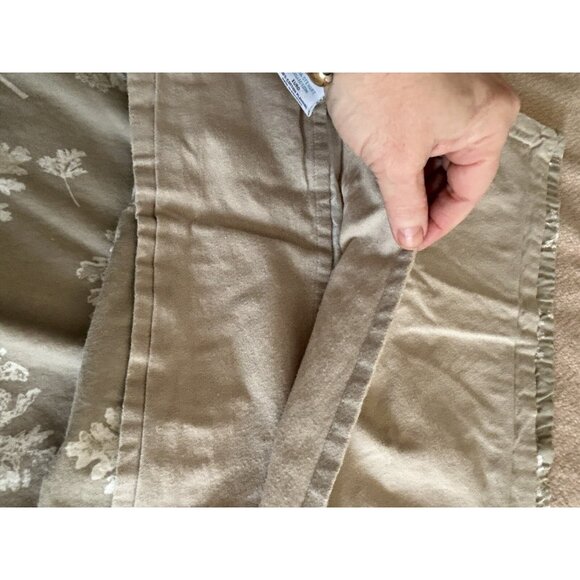 Set 2 Martha Stewart 26" Euro Cotton Flannel Pillow Shams Beige Off-white Leaves - Picture 7 of 10